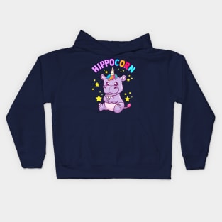 Hippocorn Hippo Unicorn Kids Hoodie